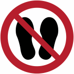 Panneaux iso 7010 d'interdiction  ne pas marcher ou stationner � cet endroit  - p024