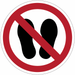 Panneaux iso 7010 d'interdiction  ne pas marcher ou stationner � cet endroit  - p024