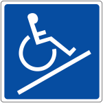 Panneau pmr - rampe d'acc�s pour personnes handicap�es