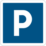 Panneau p - parking en aluminium