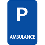 Panneau parking ambulance