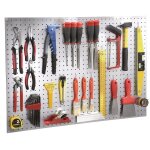 Panneaux perfor�s et crochets pour rangement d'outils - lean
