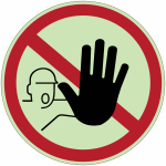 Panneaux photoluminescents  accs interdit aux personnes non autorises