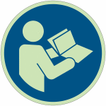 Panneaux photoluminescents iso 7010  consulter le manuel / la notice d'instructions  - m002
