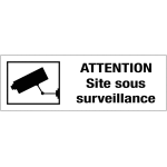 Panneau pvc adh�sif - attention site sous surveillance