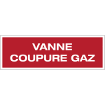 Panneau pvc adh�sif - vanne coupure gaz