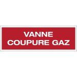 Panneau pvc adhsif - vanne coupure gaz