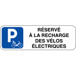 Panneau  r�serv� � la recharge des v�los �lectriques