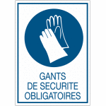 Panneaux rigides adh�sifs - gants de s�curit� obligatoires