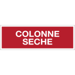 Panneaux de s�curit� incendie avec texte - colonne s�che