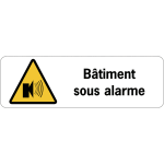 Panneau de surveillance en pvc - b�timent sous alarme