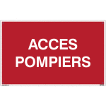 Panneaux avec texte standard - acc�s pompiers