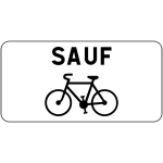 Panonceau m9v2 - sauf v�los (homologu� route)