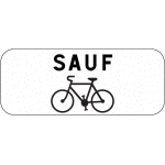 Panonceau m9v2 - sauf v�los (homologu� route)