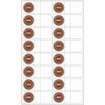 Pastilles calendrier rondes anne complte en vinyle pour cbles lectriques