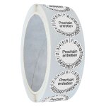 Pastille calendrier ronde de scurit void avec texte en polyester - prochain entretien