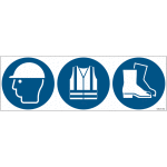 Pictogrammes iso 7010 casque, gilet & chaussures de scurit