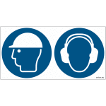 Pictogrammes iso 7010 casque & serre t�te antibruit