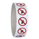 Pictogramme iso 7010 en rouleau chaussures � picots m�talliques interdites - p035