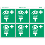 Pictogrammes en planche iso 7010  equipement de rin�age des yeux  e011