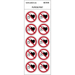 Pictogrammes en planche iso 7010  interdit aux porteurs de stimulateur cardiaque  p007