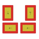 Plaques de balisage arri�re pour remorques et semi - remorques