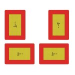 Plaques de balisage arri�re pour remorques et semi - remorques