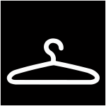 Plaques color�es adh�sives  vestiaire  avec pictogramme