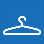 Plaques color�es adh�sives  vestiaire  avec pictogramme