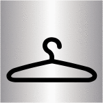 Plaques colores adhsives  vestiaire  avec pictogramme