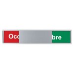 Plaque coulissante pour porte - occup� / libre
