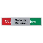 Plaque coulissante pour porte - salle de r�union - occup� / libre