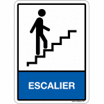 Plaque en plexiglas  escaliers  avec texte
