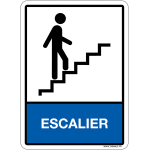 Plaque en plexiglas  escaliers  avec texte