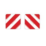Plaques r�tror�fl�chissantes rouge - blanche pour v�hicules