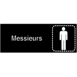 Plaques signaltiques colores adhsives  toilettes homme  avec texte