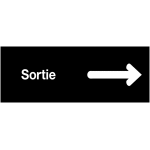 Plaques signaltiques colores adhsives  flche  droite - sortie