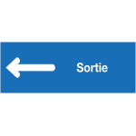 Plaques signal�tiques color�es adh�sives  fl�che � gauche - sortie