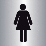 Plaque signaltique colore adhsive  toilettes femme