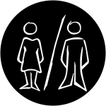 Plaques signaltiques design  toilettes homme et femme