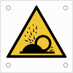 Plaques de signalisation pour machines  danger, projection de copeaux