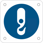 Plaques de signalisation pour machines  point d'ancrage obligatoire