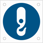 Plaques de signalisation pour machines  point d'ancrage obligatoire