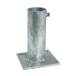 � platine pour fixation de poteaux ronds