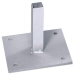 Platines de fixation pour poteaux de signalisation 40x40 mm