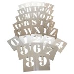 Pochoirs en aluminium chiffres et lettres pour marquage au sol