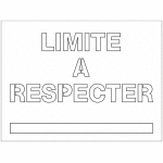 Pochoir avec bande et texte - limite  respecter