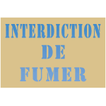 Pochoir interdiction de fumer en pvc