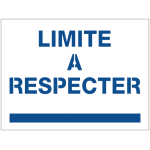 Pochoir limite � respecter en polypropyl�ne