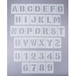 Pochoirs en pvc chiffres et lettres pour marquage au sol